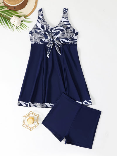 Traje de Baño Tankini Deportivo con Falda y Shorts Integrados - Image 28