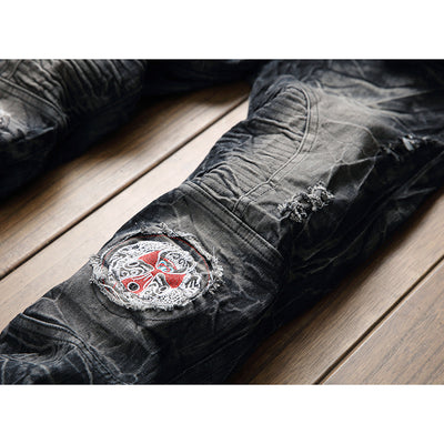 Pantalón Slim con Detalles Rotos para Hombre - Image 2