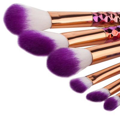 Brocha de Maquillaje con Escamas de Pez y Patrón Panal - Image 5