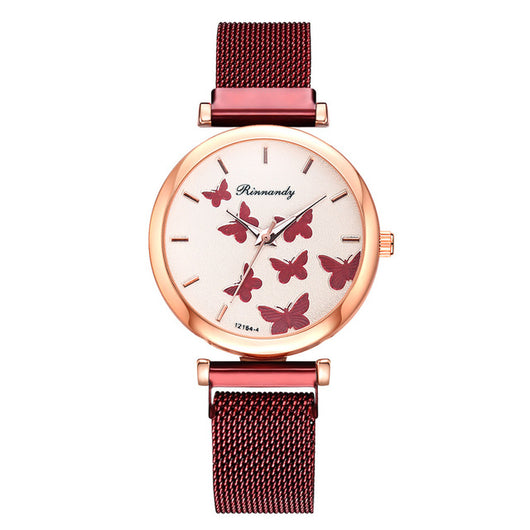 Set de Reloj de Cuarzo con Esfera de Mariposa - Image 18