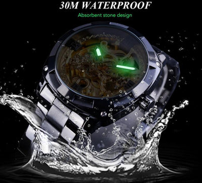 Reloj Mecánico Automático Dorado para Hombre - Elegancia y Durabilidad - Image 5