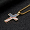Flag Cross Necklace Dorado Pendant+chain