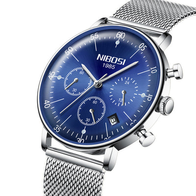 Reloj de Pareja Nibosi con Correa Malla - Cuarzo Elegante - Image 2