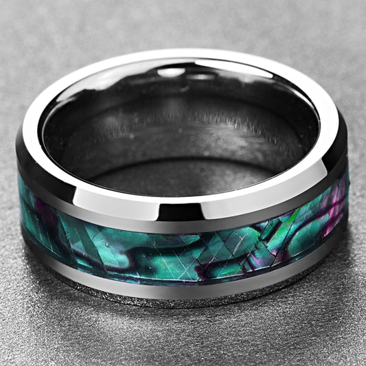 Anillo de Tungsteno Dorado con Baño Negro - Image 2