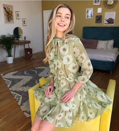 Falda A-line con Estampado de Moños - Image 3