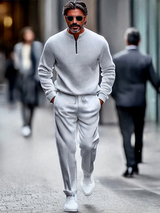 Conjunto de Chaqueta Casual para Hombre con Cierre de Acceso Personalizable - Image 4