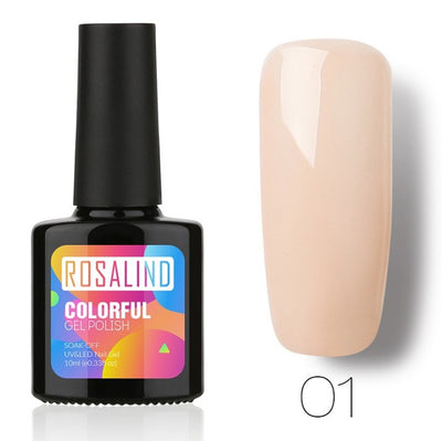 Gel UV para Uñas ROSALIND Color Sólido - Tratamiento Profesional Salón 10ml