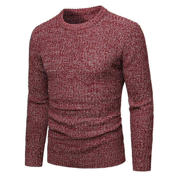 Suéter Cuello Redondo para Hombre - Pullover Casual de Manga Larga