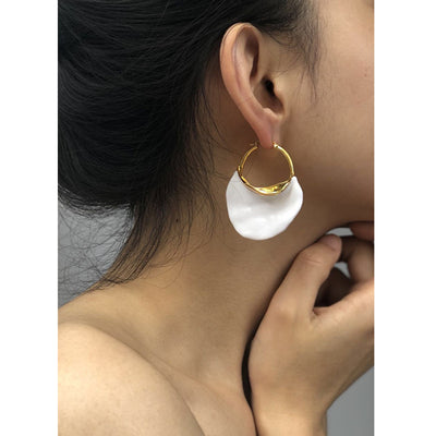 Aretes Retro Grandes Estéreo para Mujer - Image 6