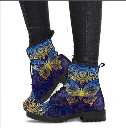 Botas Motociclista Vintage para Mujer con Tacón Bajo - Cuero PU Cálidas para Otoño e Invierno - Image 5