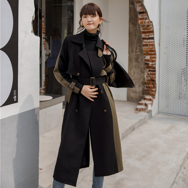 Gabardina Midi con Cordones para Mujer