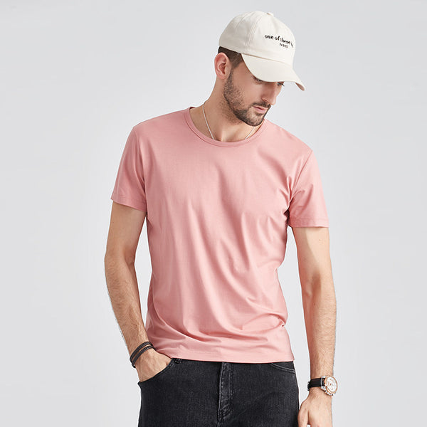 Camiseta Modal Manga Corta para Hombre - Ajuste Slim Secado Rápido Verano