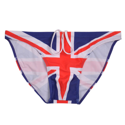 Shorts de Baño Hombre Cintura Baja con Estampado Bandera - Image 4