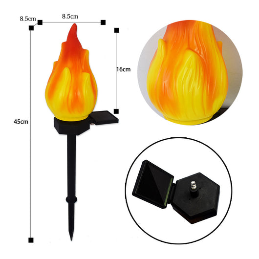 Lámpara Solar con Efecto Fuego para Jardín y Patio - Image 3
