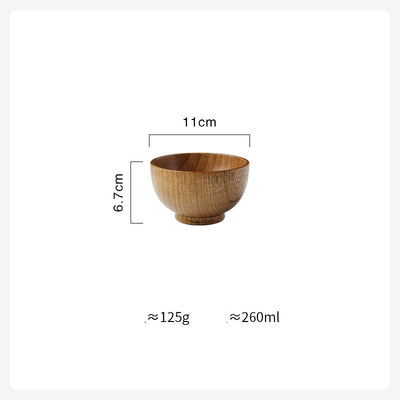 Tazón de Madera Estilo Japonés para Arroz, Sopa y Ensaladas - Image 6