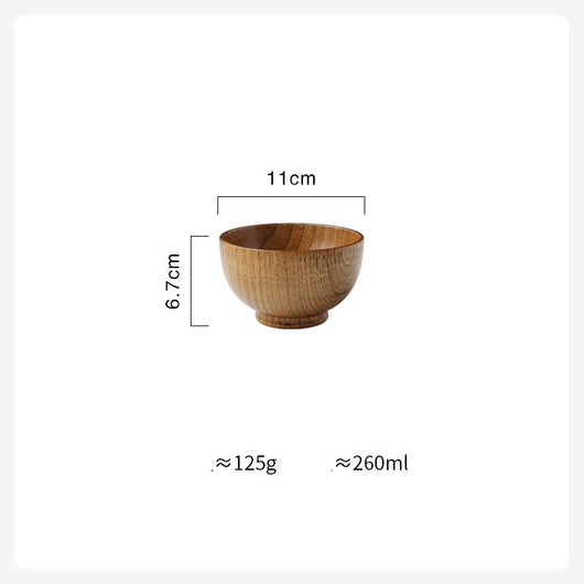 Tazón de Madera Estilo Japonés para Arroz, Sopa y Ensaladas - Image 6
