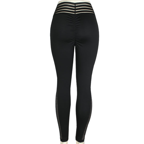 Leggings de Yoga con Costuras de Malla
