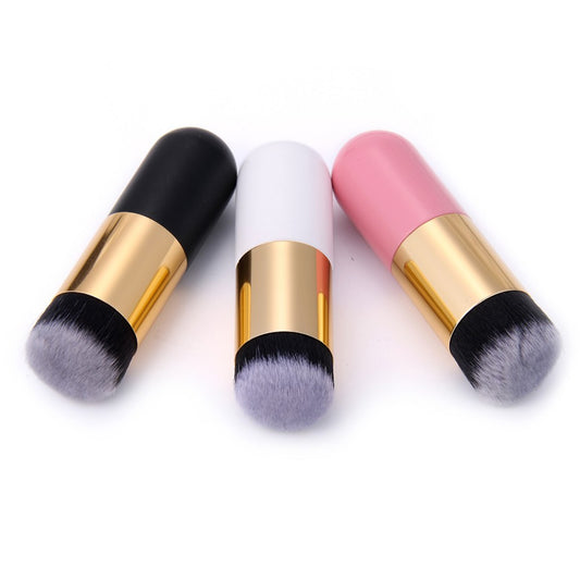 Brocha de Maquillaje Difuminadora Chubby - Base y Polvo Profesional - Image 2