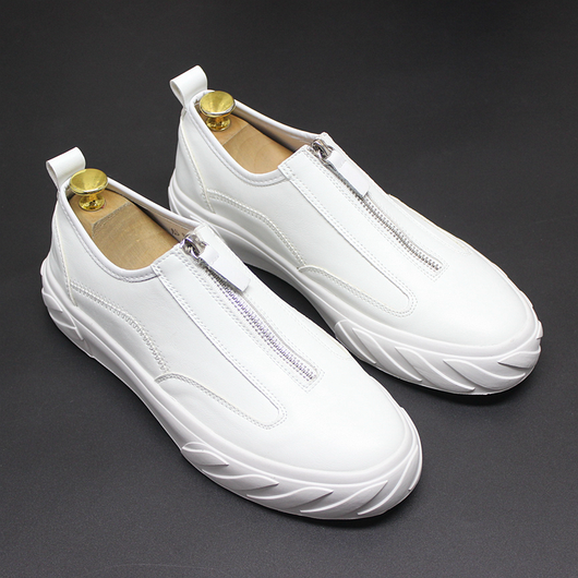 Zapatos Blancos de Cuero Brillante - Diseño Minimalista y Versátil - Image 26