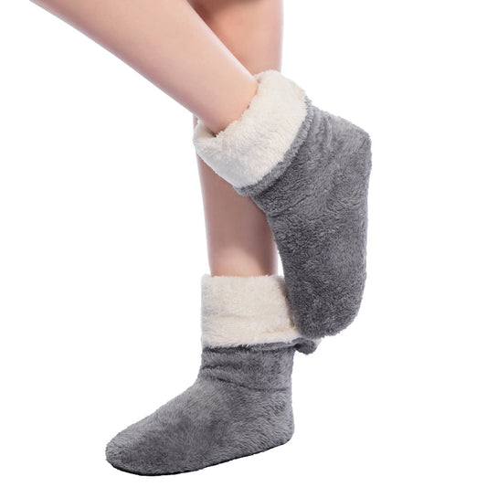 Pantuflas Térmicas de Felpa Coral - Calcetines Calentadores para Casa Invierno