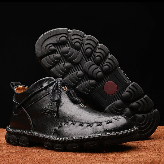 Botas de Cuero Cosidas a Mano para Hombre - Image 3
