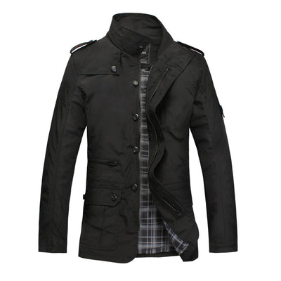 Chaqueta Casual con Cuello Mao para Hombre - Image 3