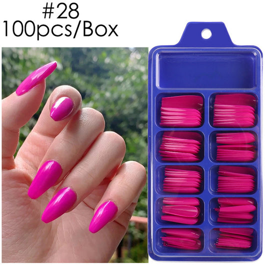Uñas Postizas de Pasta Completa con Durabilidad Extendida - Acabado Ballet Azul - Image 63
