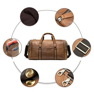 Bolsa de Viaje Ejecutiva Cuero Genuino - Bandolera Hombre Piel Premium - Image 6
