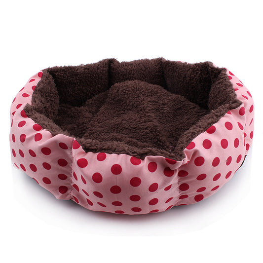 Casa Octagonal para Perros con Diseño Removible de Lunares