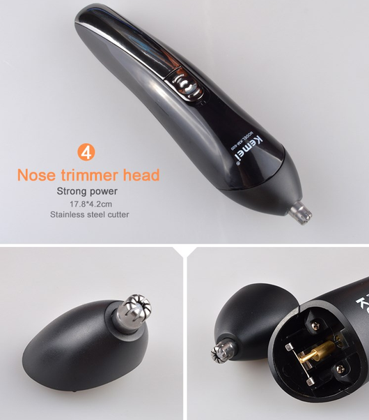 Cortadora de Cabello Kemei 6 en 1 Recargable con Cuchillas de Titanio - Máquina de Afeitar Profesional para Hombres - Image 8
