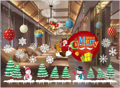 Pegatinas Navideñas para Ventanas en Colores Festivos - Image 15
