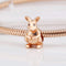 Panjia Cuentas de Plata S925 Baño Oro Rosado Wallaby