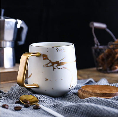 Taza de Cerámica Marmoleada para Café - Image 3