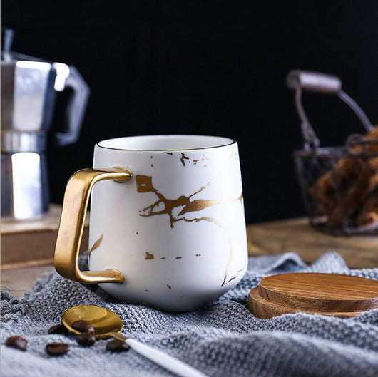 Taza de Cerámica Marmoleada para Café - Image 3