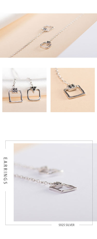 Aretes Largos con Diamantes Brillantes - Image 4
