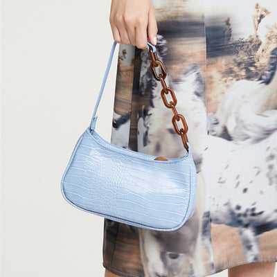 Bolso Baguette de Acrílico con Cadena - Cartera Pequeña para Hombro - Image 3