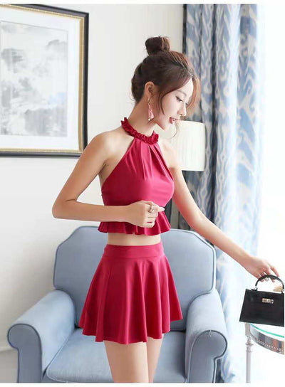 Traje de Baño Clásico con Fruncido Elegante - Image 3