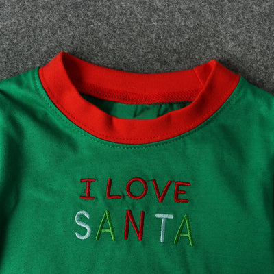 Pijama Infantil Navideño de Dos Piezas con Patrón de Rayas y Manga Larga - Image 3