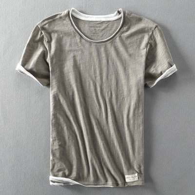 Camiseta Hombre Algodón Slub Verano Casual Ligera - Image 3