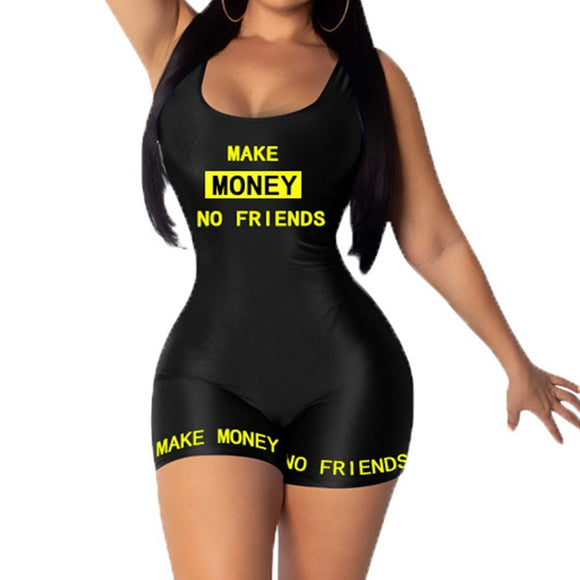 Jumpsuit Deportivo Casual para Mujer Verano sin Mangas con Estampado