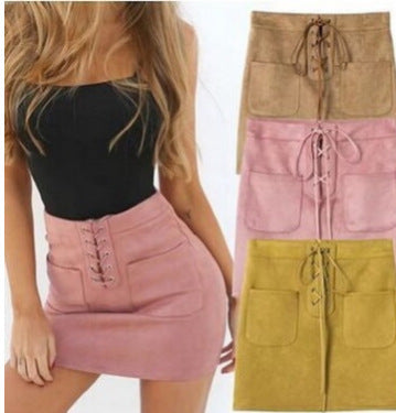 Falda Envolvente con Bolsillos y Amarre Ajustable