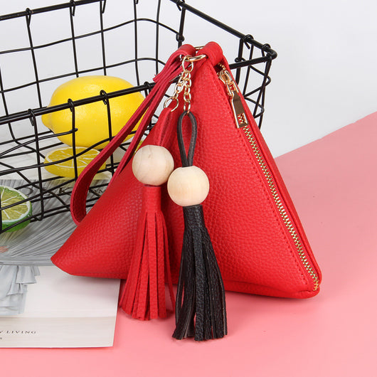 Bolso Mula Triangular con Monedero - Diseño Geométrico para Verano - Image 16