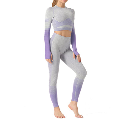 Conjunto de Yoga sin Costuras Europeo y Americano