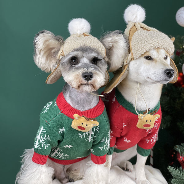 Gorro Cálido para Mascotas - Diseño Schnauzer y Teddy