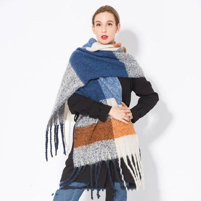 Bufanda Otoño Invierno con Borlas para Mujer - Calidez y Estilo - Image 29