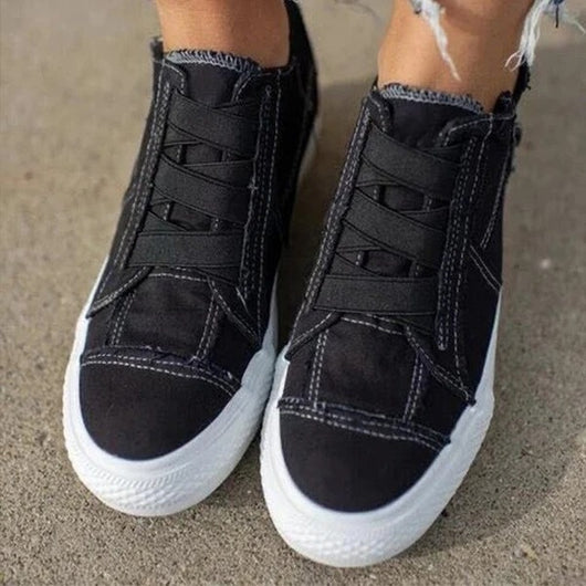 Zapatos de Lona con Elástico y Tacón Plano - Image 13