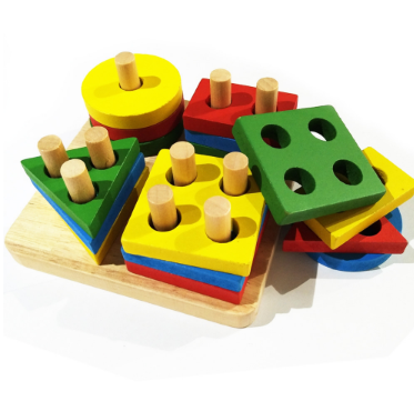 Puzzle Educativo de Madera con Formas Geométricas para Bebés y Niños - Image 2