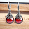 Pendientes Vintage de Granate Redondo