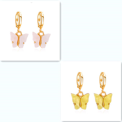 Aretes Mariposa Acrílicos Multicolores para Mujer - Image 22