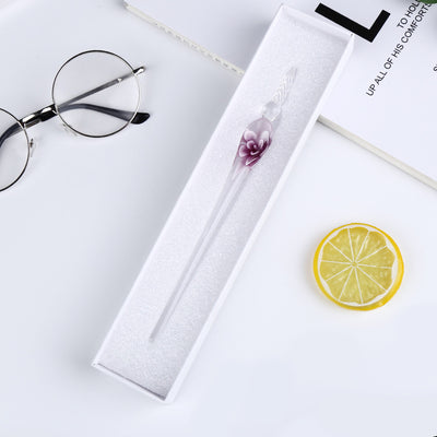 Set de Pluma Sumergible con Flor de Cristal Elegante - Image 11